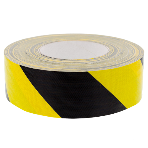 3380ZG Duct tape topkwaliteit (80 Mesh) 50mm x 50 meter Zwart-Geel