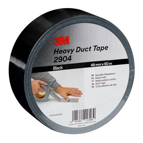 3M 2904 Duct tape middenkwaliteit 48mm x 50 meter Zwart