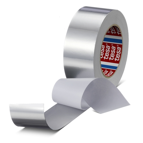 tesa 60632 Aluminium tape (30μm) met liner 50mm x 50 meter
