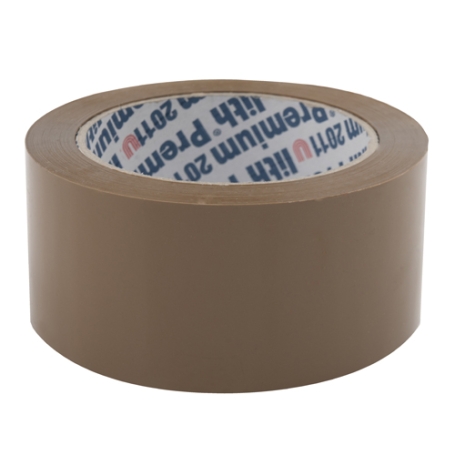 1352A PP AC hoogwaardig verpakkingstape low noise (35/63µm) 50mm x 66 meter Bruin