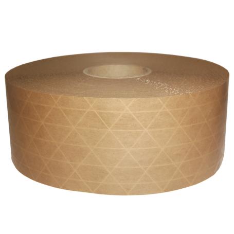 2772 Papieren gomtape kruis en lengte versterkt 70mm x 150 meter kraft
