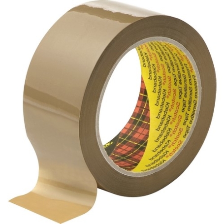 3M 371 PP verpakkingstape noise (30/50µm) 50mm x 66 meter Bruin