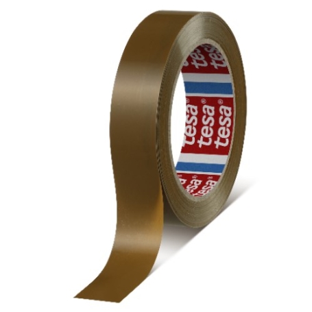 tesa 4124 PVC verpakkingstape (65µm) 25mm x 66 meter Bruin