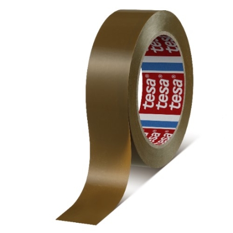 tesa 4124 PVC verpakkingstape (65µm) 30mm x 66 meter Bruin