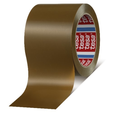 tesa 4124 PVC verpakkingstape (65µm) 75mm x 66 meter Bruin