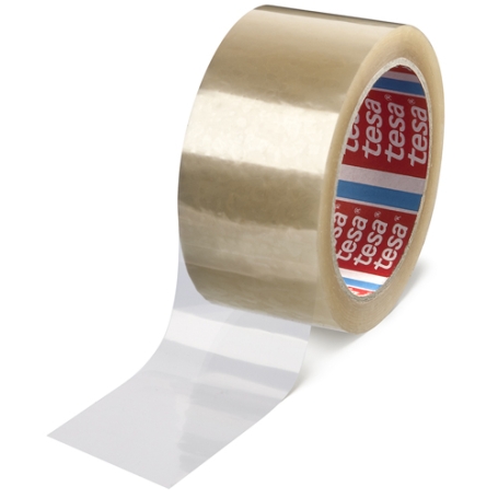 tesa 4129 Enkelzijdig tape met PET-rug (0.05mm) 50mm x 66 meter Transparant