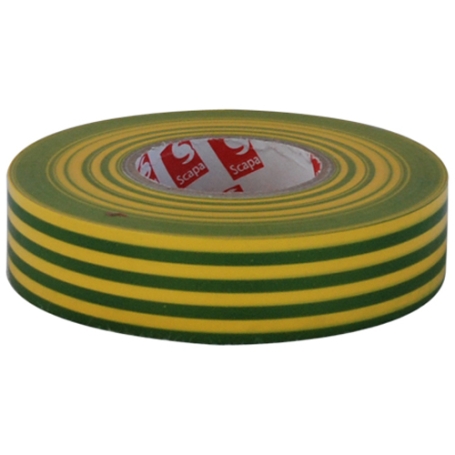 4310 PVC isolatietape 19mm x 33 meter Geel-Groen