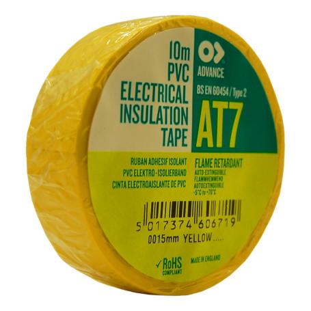 4337 Advance AT7 PVC isolatietape 15mm x 10 meter Geel
