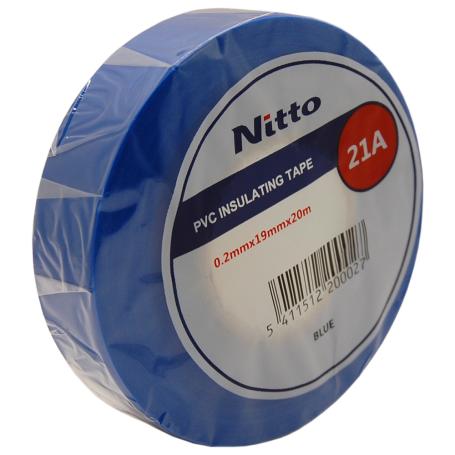 4346 Nitto 21A PVC isolatietape (0.20mm) 19mm x 20 meter Blauw