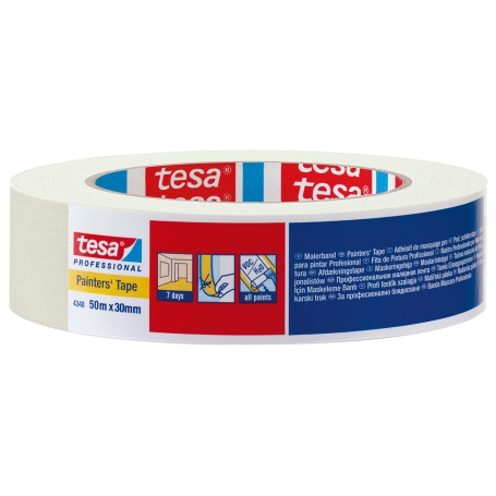 tesa 4348 Afplaktape papier binnenschilderwerk 30mm x 50 meter