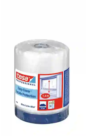 tesa 4498 Duct tape (UV-bestendig) met afdekfolie 1400mm x 20 meter