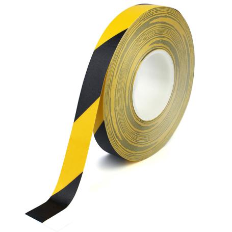 4610L PVC vloermarkeringstape extra sterk 25mm x 30m met liner Geel-zwart