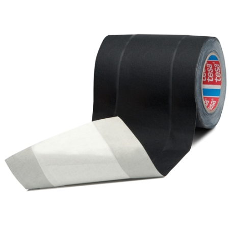 Tesa 4611 Tunnel tape 150mm x 25 meter Mat Zwart