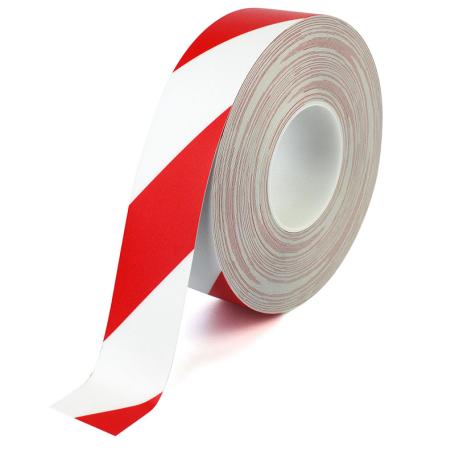4611L PVC vloermarkeringstape extra sterk 50mm x 30m met liner Rood-wit