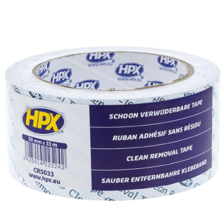 4635 HPX CR5033 clean removal tape 50mm x 33 meter Wit
