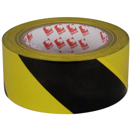 4680 PVC vloermarkeringstape 50mm x 33 meter Zwart-Geel