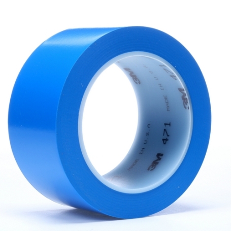 3M 471 Hoogwaardig PVC vloermarkeringstape 50mm x 33 meter Blauw