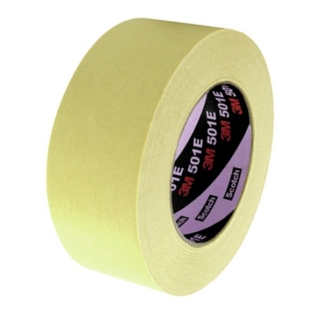 3M 501E Papieren afplaktape tot 160°C 48mm x 50 meter