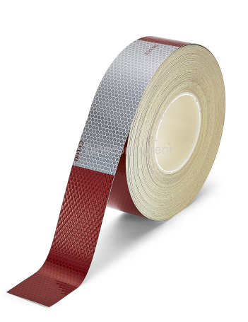 5849 Hoogwaardig reflecterende tape 50mm x 45 meter Rood-Wit