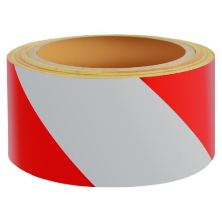 5850 Reflecterende tape economic 50mm x 5 meter Rood-Wit Links
