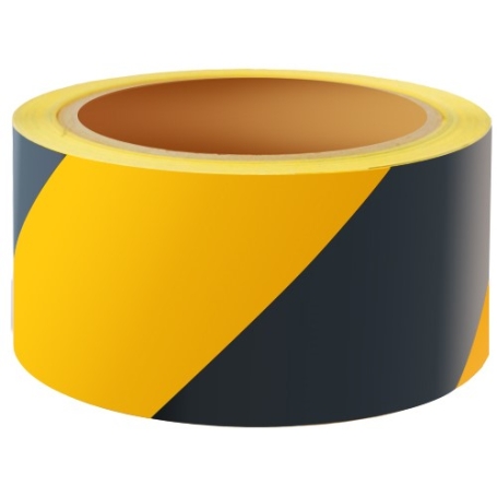 5850 Reflecterende tape economic 100mm x 10 meter Zwart-Geel Rechts