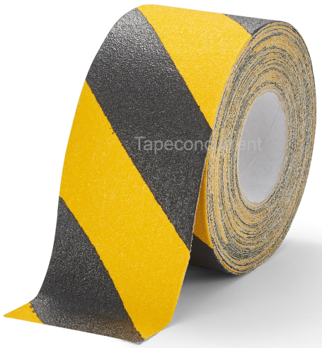 5860ZG Vormbare antislip tape met korrel 100mm x 18 meter Zwart-Geel