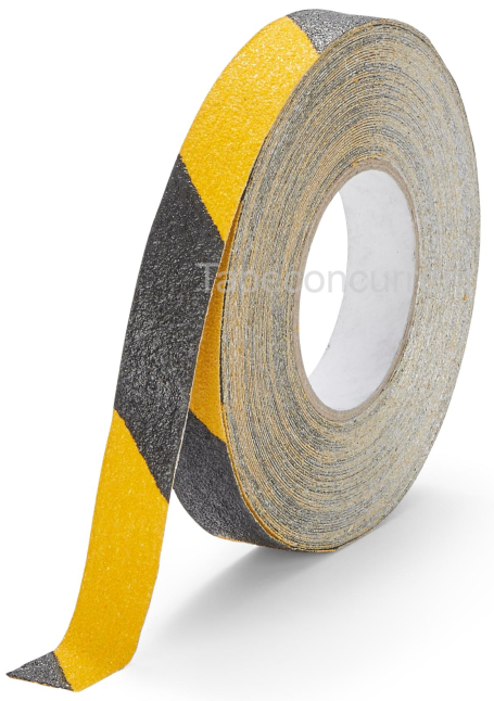 5860ZG Vormbare antislip tape met korrel 25mm x 18 meter Zwart-Geel