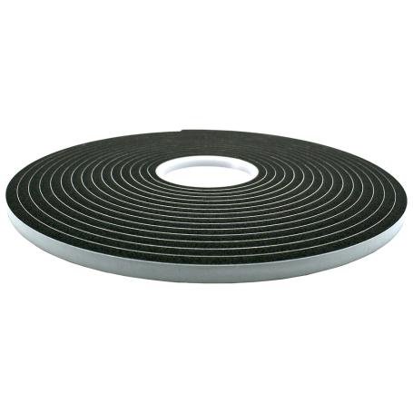 6184 Enkelzijdig PVC schuimtape 7,5mm x 10mm x 10 meter Zwart