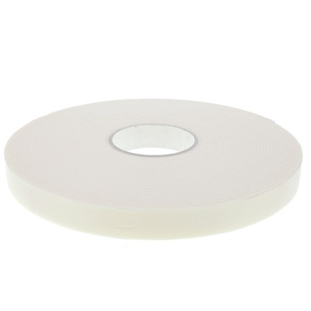 6725 Dubbelzijdig PE schuimtape 3mm x 25mm x 16.5 meter Wit