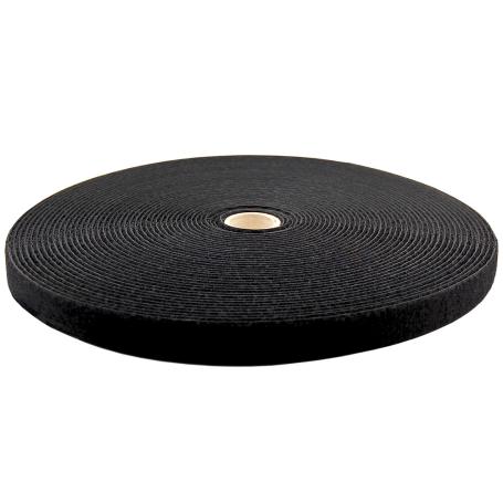 9825 Velcro dubbelzijdig klittenband Haak & Lus 25mm x 25 meter Zwart
