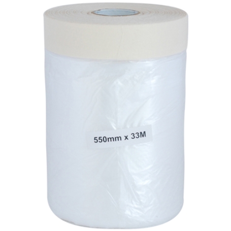 9901 Papieren afplaktape met afdekfolie 550mm x 33 meter
