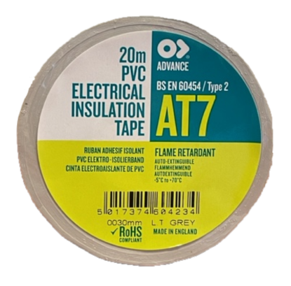 4333 Advance AT7 PVC isolatietape 30mm x 20 meter Licht grijs