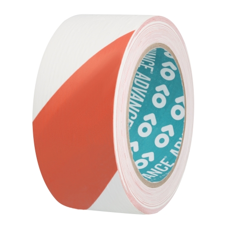 Advance AT 8 PVC vloermarkeringstape 50mm x 33 meter Rood-Wit
