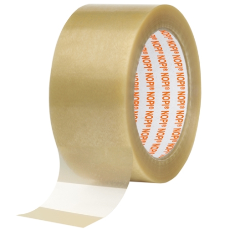 NOPI 64110 PVC verpakkingstape (49µm) 50mm x 66 meter Transparant