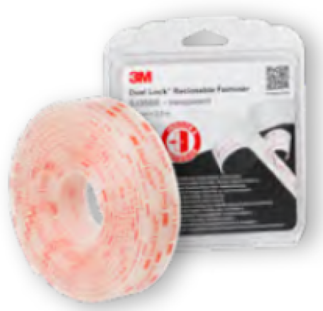 3M SJ356B Dual Lock voor binnen en buiten 25mm x 2.5 meter Transparant