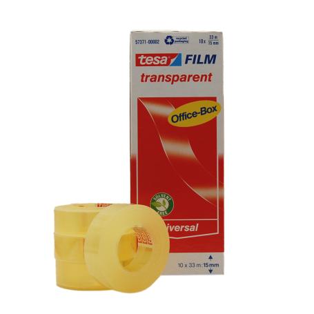 Tesafilm 57371 plakband 15mm x 33 meter Transparant (per rol)