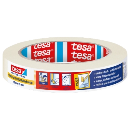 tesa 4306 Afplaktape papier voor algemene toepassingen 19mm x 50 meter