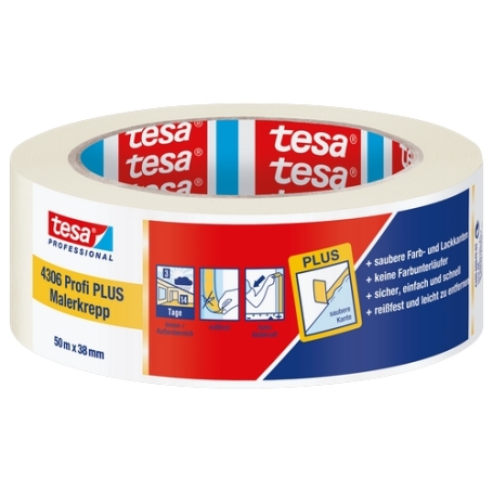 tesa 4306 Afplaktape papier voor algemene toepassingen 38mm x 50 meter