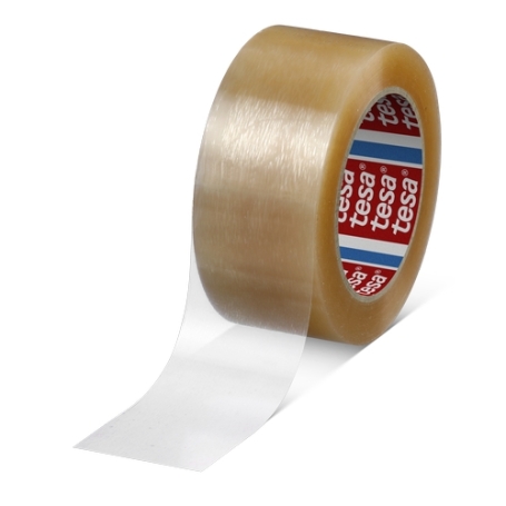 tesa 4287 PP strapping tape met extra rekkracht 50mm x 66 meter Transparant