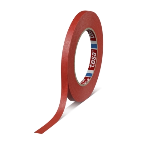 tesa 4328 Afplaktape papier voor div. oppervlakken 9mm x 50 meter Rood