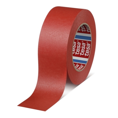 tesa 4328 Afplaktape papier voor div. oppervlakken 50mm x 50 meter Rood