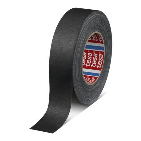 Tesa 4671 Duct tape topkwaliteit (120 Mesh) 38mm x 50 meter Mat Zwart