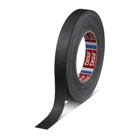 Tesa 4671 Duct tape topkwaliteit (120 Mesh) 19mm x 50 meter Mat Zwart