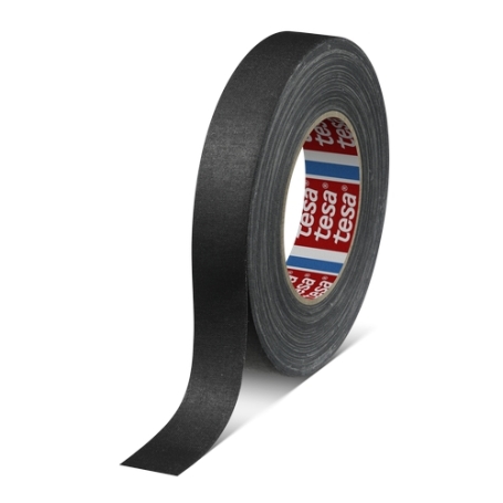 Tesa 4671 Duct tape topkwaliteit (120 Mesh) 25mm x 50 meter Mat Zwart