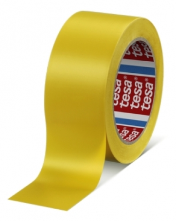 tesa 60760 PVC vloermarkeringstape 100mm x 33 meter Geel