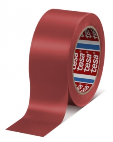 tesa 60760 PVC vloermarkeringstape 50mm x 33 meter Rood