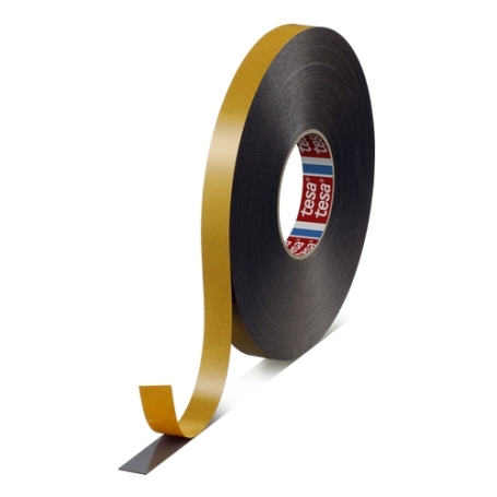 tesa 62932 Dubbelzijdig PE schuimtape 0.5mm x 19mm x 50 meter Zwart