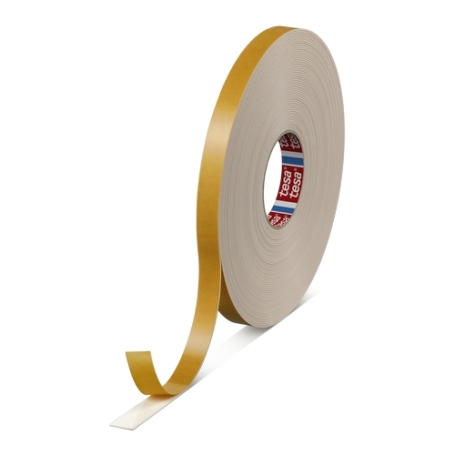 Tesa 65610 Dubbelzijdig PE schuimtape (één zijde verwijderbaar) 1.2mm x 19mm x 25 meter, Wit