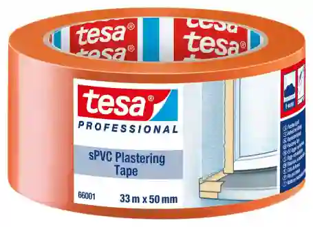 tesa 66001 sPVC Multifunctionele bouwtape 50mm x 33 meter Oranje