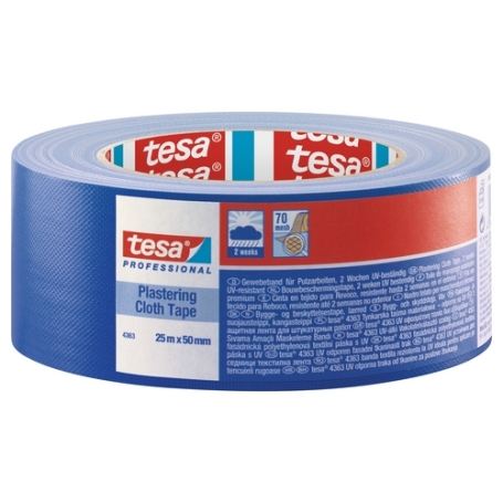 Tesa 4363 Duct tape 2 weken UV-bestendig (65 mesh) 50mm x 25 meter Blauw